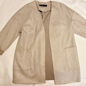 Zara stretchy faux suede jacket